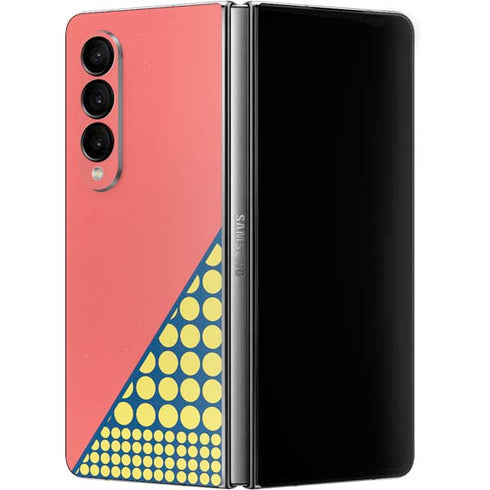 Coral Diagonal Split Galaxy Z Fold4 5G Skin